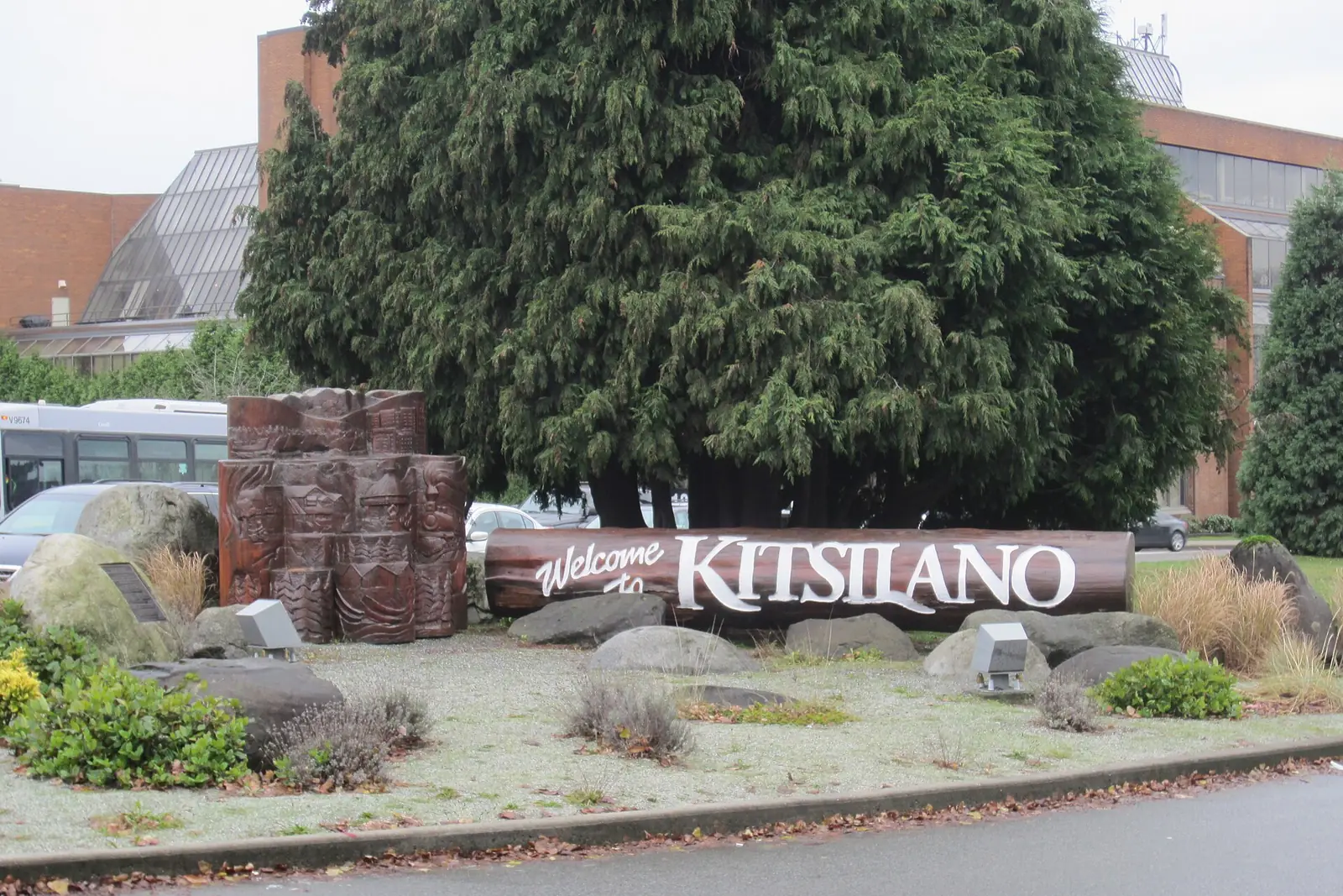 The Welcome to Kitsilano sign
